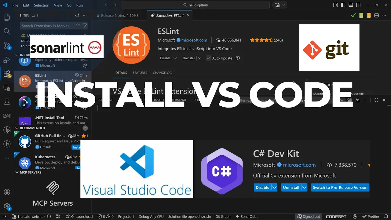 Comment installer Visual Studio Code, les extensions et configuration pour un poste de développeur