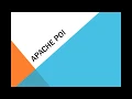 Apache POI tutorial