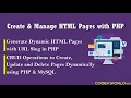 Create and Manage HTML Pages Dynamically with PHP MySQL