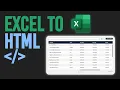 Convert Excel to a Responsive HTML Table - Easy No Code Tutorial