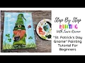 St Patrick s Day Theme Gnome Acrylic Painting Tutorial For Beginners