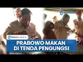 Momen Prabowo Makan di Tenda Pengungsi Korban Banjir di Gampong Bireuen Aceh, Lauk Ikan Tongkol