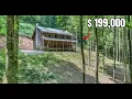 199K Rustic Mountain Cabin with Loft on 6 Acres in Mountain City TN