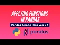 Python Pandas Tutorial - Applying Functions In Pandas