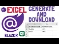 Blazor Generate and Download Excel File Microsoft Excel Report