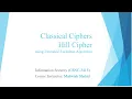 Classical Ciphers - Hill Cipher