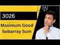 Not Optimal 3026 Maximum Good Subarray Sum in Hindi Leetcode Biweekly contest 123 Geekstocode