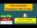 How to Create Temporary Files in Java Java File Java IO Java Tutorial