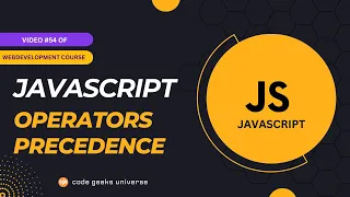 JavaScript Operator Precedence Full Stack Web Development Web Development Tutorial