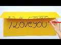 Download Lagu How To Turn Word Anything In To A I Love You ! Paper Folding And  Writing I Love You ! Amazing Art