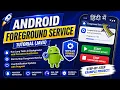 Foreground Service with Notification in Java Android App Complete Tutorial IT WALA HINDI-