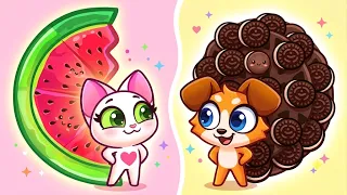 🍕 Fruit vs Chocolate Pizza Challenge! Who Will Win? | Purr-Purr Stories