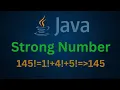 Program to check whether the given number is strong or not in java