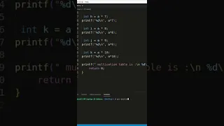 I made a multiplication table without using loop in c programming language