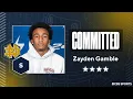 WATCH 4-star S Zayden Gamble Commits to Notre Dame No 16 S in the Country