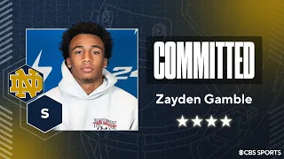 WATCH 4-star S Zayden Gamble Commits to Notre Dame No 16 S in the Country