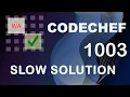 Slow Solution - Rating 1003