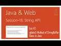 String API in Java delete Method of StringBuffer Class in Java