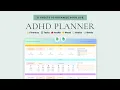 AD Digital Planner Google Sheets Excel Track Finances Tasks Habits Mood Health Reading