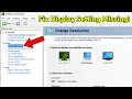 How To Fix NVIDIA Display Settings Are Missing Or Not Showing Error 2025