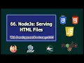 Backend Tutorial Serving HTML Files using NodeJs Web Development Tutorials