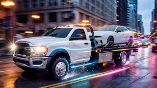 FIRST LEGAL DRIVE IN MY TOW TRUCK TO PICK A NEW CAR FROM THE DODGE DEALERSHIP 