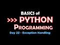Python Course - Day 22