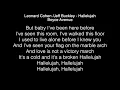 Download Lagu Boyce Avenue - Hallelujah Lyrics (Leonard Cohen / Jeff Buckley)