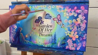 “GARDEN OF HER DREAMS” Acrylic Painting Tutorial
