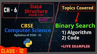 4 Data Structure Part-1 Linear List Binary Search in Python Algorithm Code with Example