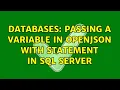 Databases Passing a variable in OPENJSON WITH statement in SQL Server