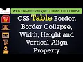 L17 CSS Table Border Border Collapse Width Height and Vertical-Align Property Web Engineering