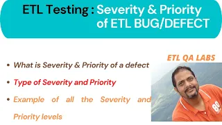 ETL Testing Severity Priority of a Defect Example of all combination of severity and priority