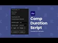 After Effects Comp Duration Script