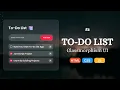 To Do List App with HTML CSS JavaScript JavaScript Project for Beginners