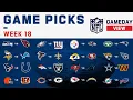 NFL Week 18 Game Picks