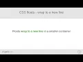 CSS floats - layout rules