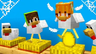 Viramos GALINHAS e BOTAMOS OVOS de OURO no Minecraft!