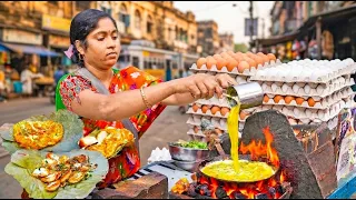 Queen of Egg Recipes! Fluffy Omelet, Boiled Fried Eggs & Bread Omelette | Indian Street Food
