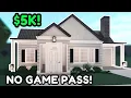 5k NO GAME PASS Bloxburg Starter House Build Tutorial w Voice