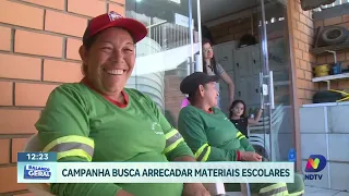 Garis de Chapecó organizam campanha para doar material escolar