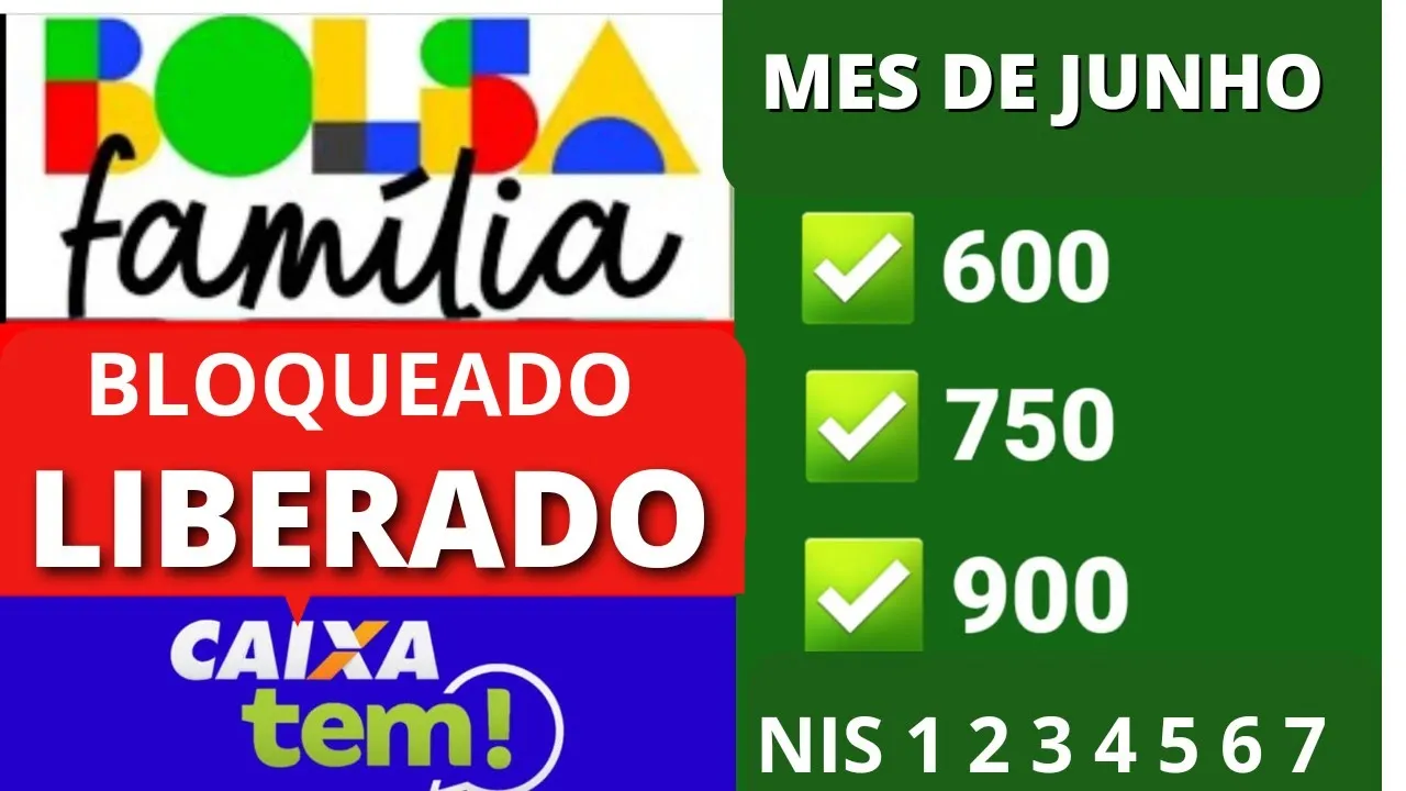 BOLSA FAMÍLIA BLOQUEADO VAI TA LIBERADO NO MÊS DE JUNHO ?