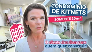 Tour em kitnet de 30m² em prédio com 10 kitnets | Dicas para quem quer construir | Por que kitnets?
