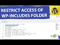 How to Restrict Access to wp-includes Folder and Files in WordPress