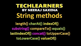 Java string methods
