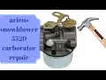 Ariens snowblower 5520 carburetor cleaning and or replace