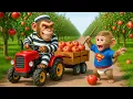 Lagu 🐒🚜 Monkey Zuzu Drive Tractor Apple Harvest Adventure Turns Into a Sneaky Thief Chase! 🍎💨