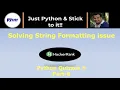 Hacker Rank Python Quiz Part-6 PyCSR Learn Python Online with Pankaj Soni