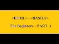 HTML - Basics for Beginners