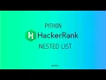 Nested List hackerrank Python Solutions